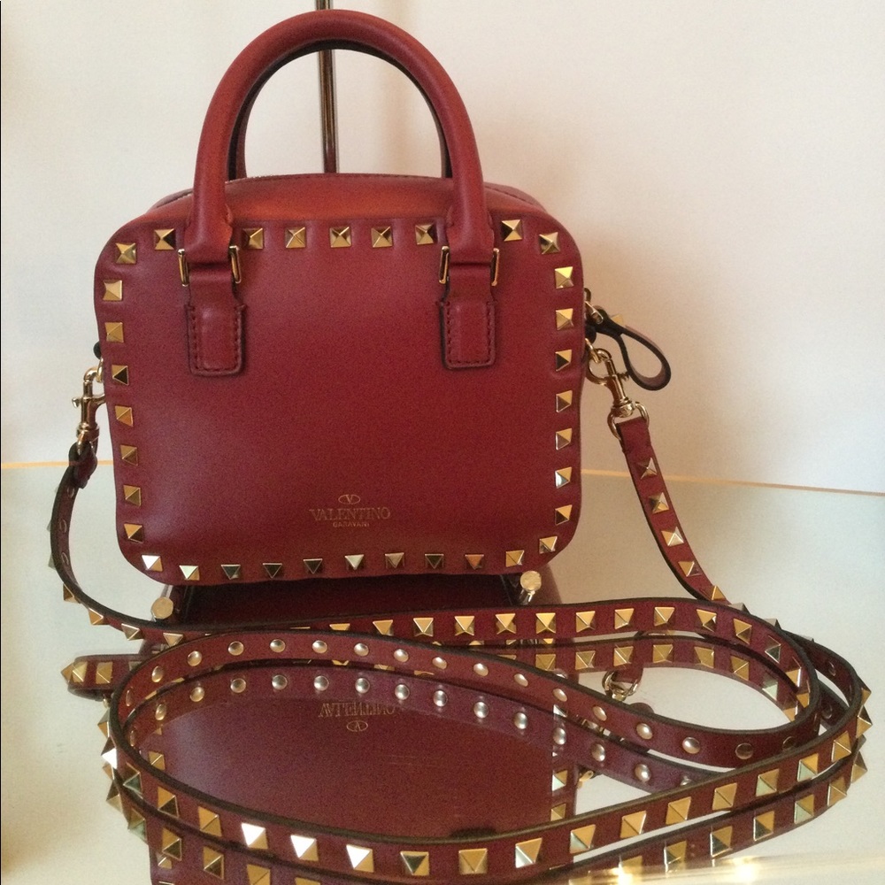 Valentino Garavani Red Rockstud Dual Crossbody Bag